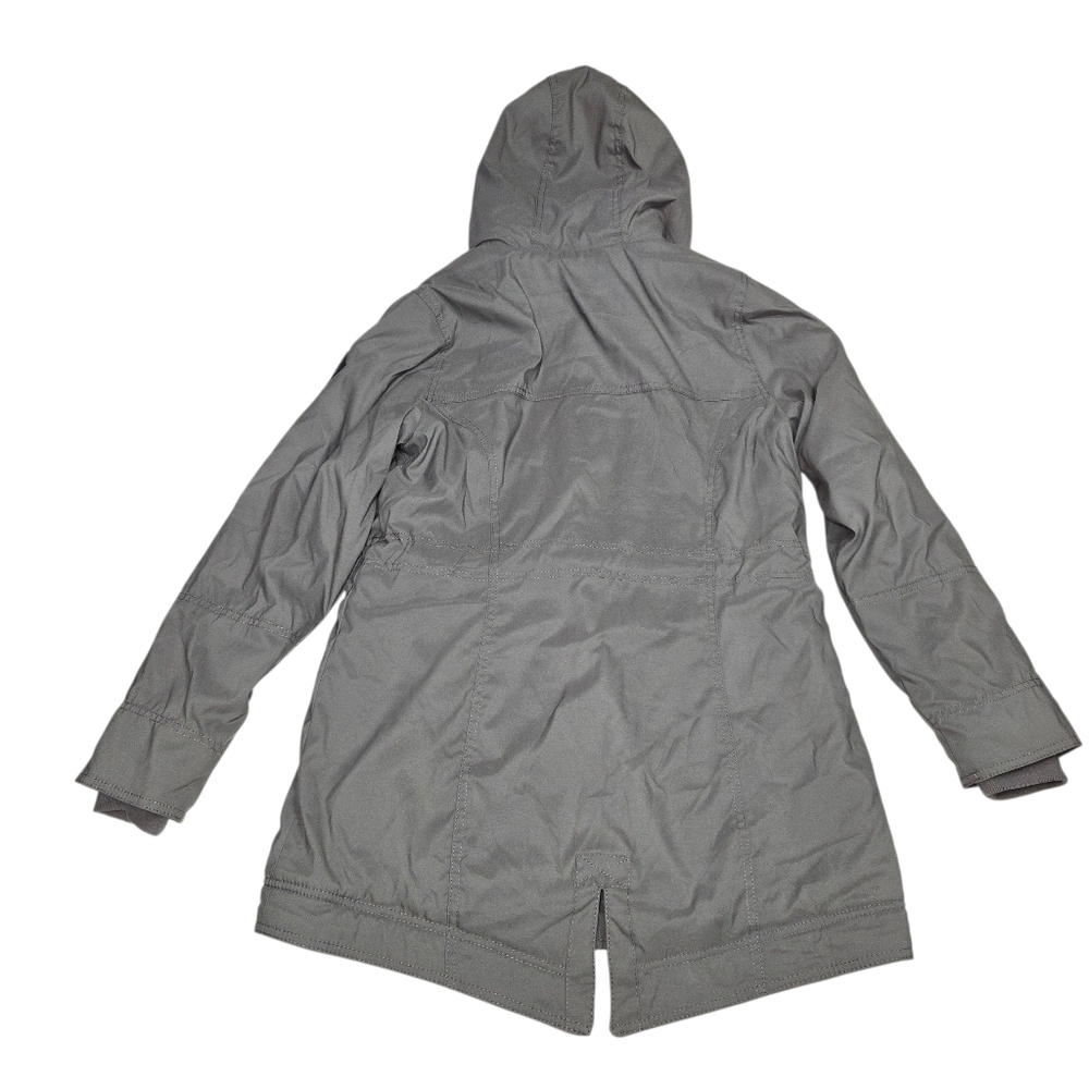 Hollister Women's Gray Jacket/ Parka with Faux Fur Hood Size Large *LIKE NEW* - Picture 2 of 12